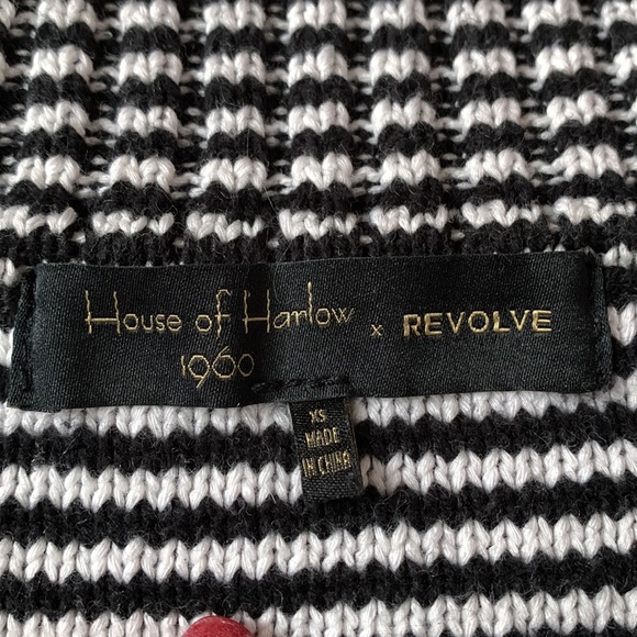 House of Harlow 1960 Revolve V neck striped sweater S - Picture 2 of 8
